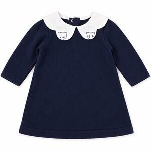 Jacadi Paris Navy Cat Collar Dress 6M